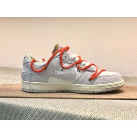 Off White Nk Sb Dunk Low Leather Sneakers For Men And Women Orange
