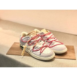 Off White Nk Sb Dunk Low Leather Sneakers For Men And Women 