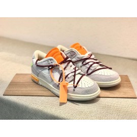 Off White Nk Sb Dunk Low Casual Leather Sneakers For Men And Women