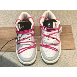 Off White Nk Sb Dunk Low Sneakers For Men And Women Rose Red