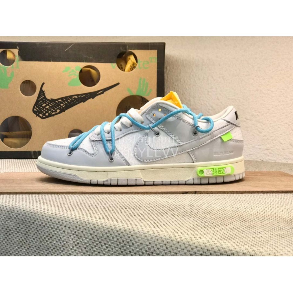 Off White Nk Sb Dunk Low Sneakers Blue For Men And Women