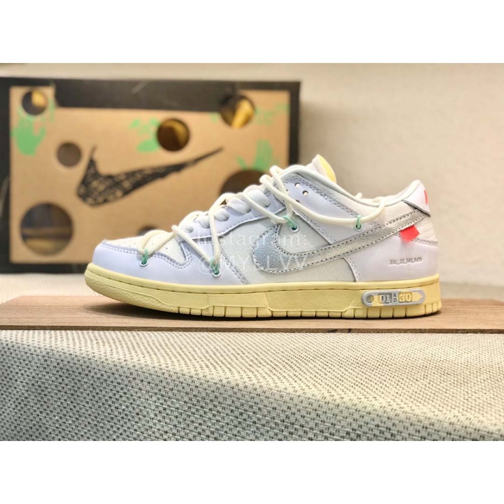 Off White Nk Sb Dunk Low Sneakers White For Men And Women