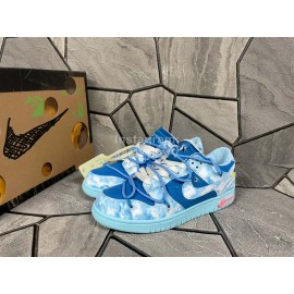 Off White Futura Sb Dunk Sneakers For Men And Women Blue