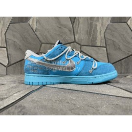 Off White Futura Sb Dunk Sneakers Blue For Men And Women