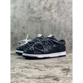 Off White Nike Sb Dunk Leather Sneakers For Men And Women Ct0856-002