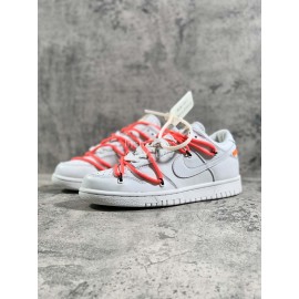 Off White Nike Sb Dunk Leather Sneakers For Men And Women Ct0856-900