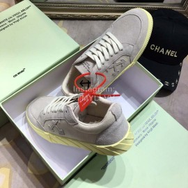 Off White Arrows Casual Canvas Shoes Gray For Men And Women
