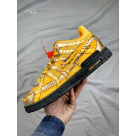 Off White Nike Air Rubber Dunkuniversity Gold2.0 Sportshoes