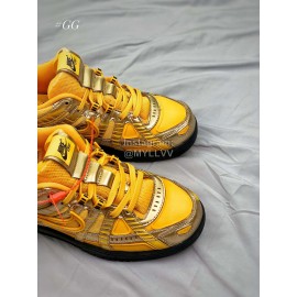 Off White Nike Air Rubber Dunkuniversity Gold2.0 Sportshoes