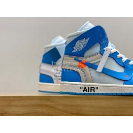Off White Air Jordan 1 Retro High Off-White University Blue Unc Sneakers
