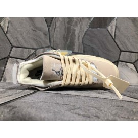 Off White Aj4 Sneakers For Men And Women Beige