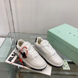 Off White Spring Calf Casual Sneakers For Women Black