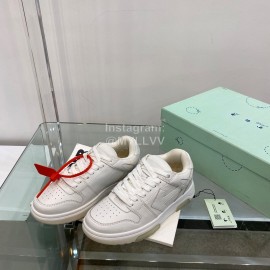 Off White Spring Calf Casual Sneakers For Women White