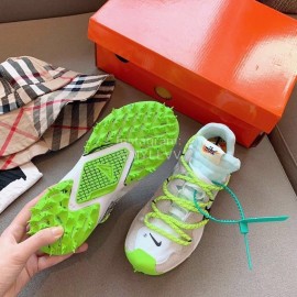 Off White Co Branded With Nike Nylon Mesh Running Shoes For Men And Women White