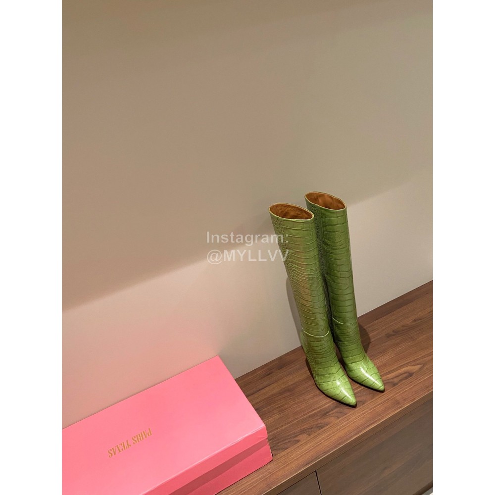 Paris Texas Fashion Leather High Heeled Long Boots For Women Green