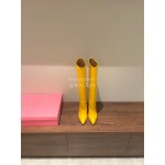 Paris Texas Fashion Leather High Heeled Long Boots For Women Yellow