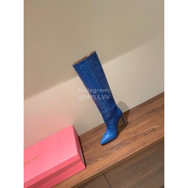 Paris Texas Fashion Leather High Heeled Long Boots For Women Blue