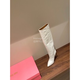 Paris Texas Fashion Leather High Heeled Long Boots For Women White