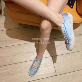 Pedro Garcia Fashion Silk Casual Shoes For Women Blue