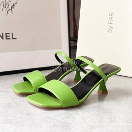 Pedro Garcia Leather High Heeled Sandals For Women Green