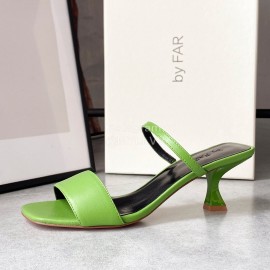 Pedro Garcia Leather High Heeled Sandals For Women Green