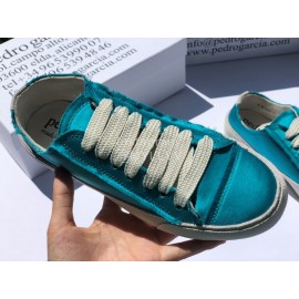Pedro Garcia Fashion Lace Up Casual Shoes Blue For Women 