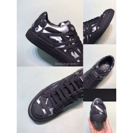 Plein  Camouflage Printing Leather Hollow Sneakers For Men