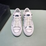 Plein  Camouflage Printing Leather Hollow Sneakers For Men White