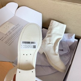 Piero Guidi Fashion Leather High Heel Boots For Women White