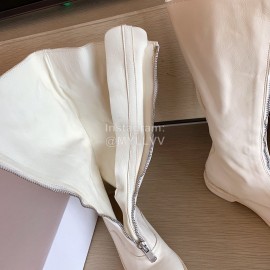 Piero Guidi Fashion Leather Long Boots For Women White