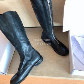 Piero Guidi Fashion Leather Long Boots For Women Black