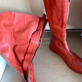 Piero Guidi Fashion Leather Long Boots For Women Brownish Red