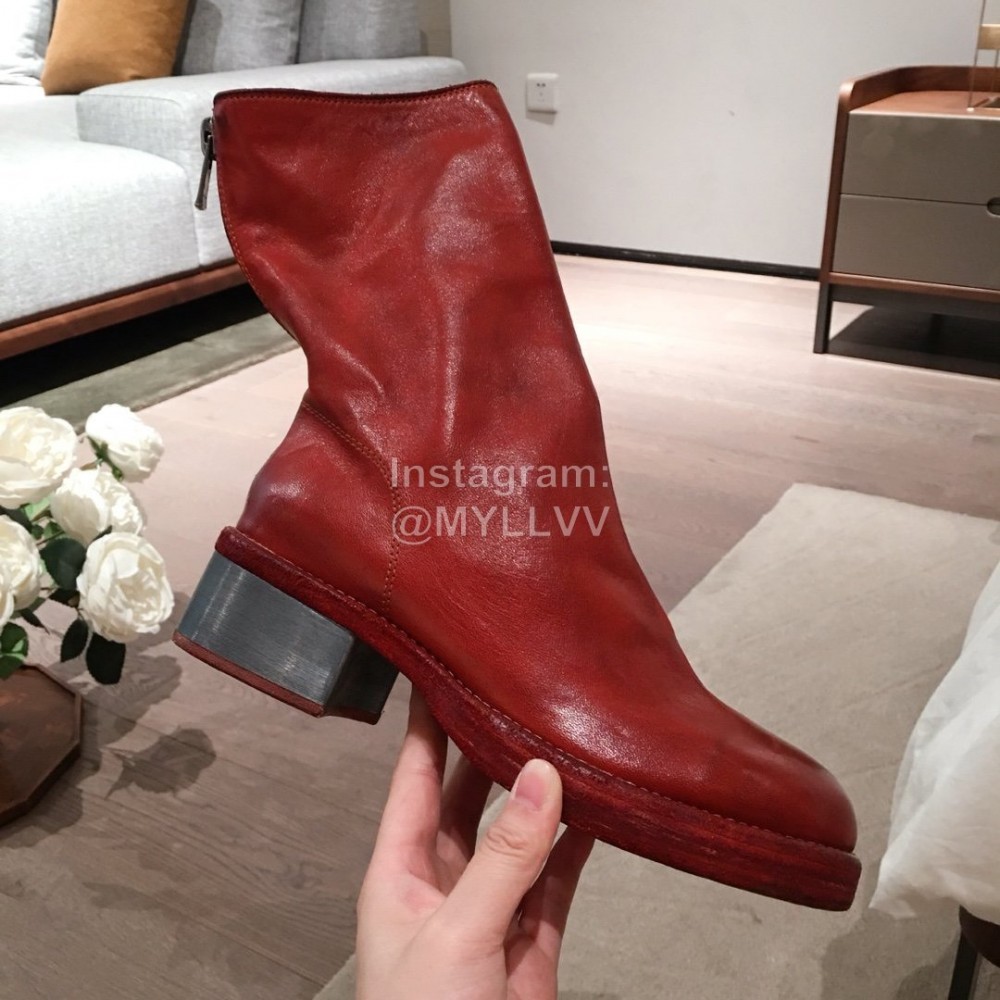 Piero Guidi New Leather High Heel Boots For Women Brownish Red