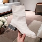 Piero Guidi New Leather High Heel Boots For Women White