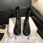 Piero Guidi New Leather Thick High Heeled Zipper Boots For Women Black