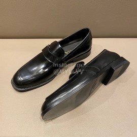Prada Black Saffiano Leather Casual Loafers For Men