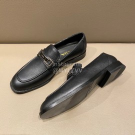 Prada Black Saffiano Leather Casual Business Loafers For Men