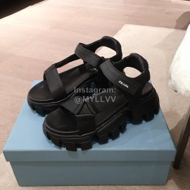 Prada Fashion Thick Soles Sports Sandals For Women Black