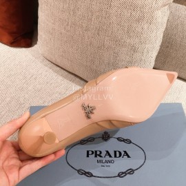 Prada Autumn Winter New Leather Pointed High Heel For Women 