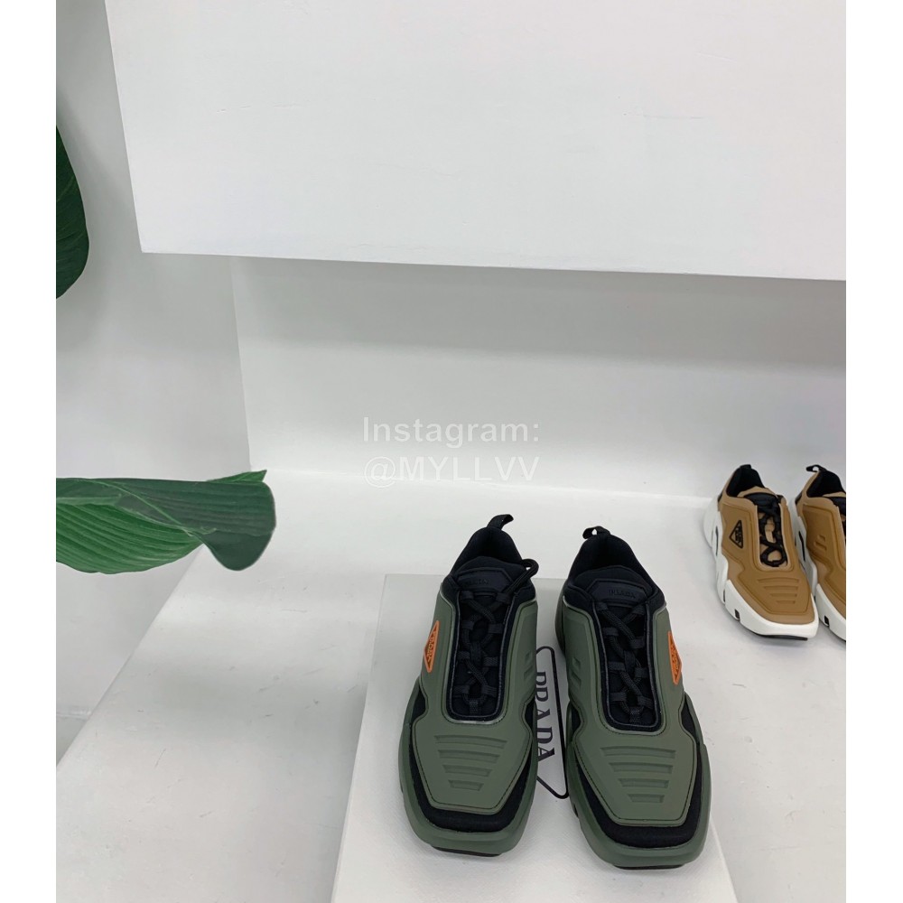 Prada Fashion Thick Soled Casual Shoes For Men And Women Green