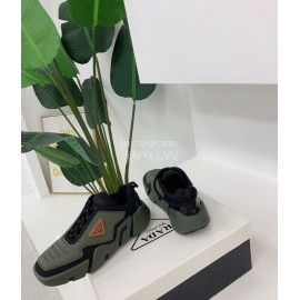 Prada Fashion Thick Soled Casual Shoes For Men And Women Green