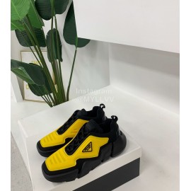Prada Fashion Thick Soled Casual Shoes For Men And Women Yellow