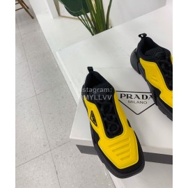 Prada Fashion Thick Soled Casual Shoes For Men And Women Yellow