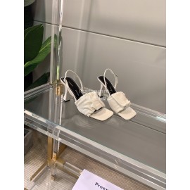 Proenza Schouler Soft Sheepskin High Heeled Sandals For Women White