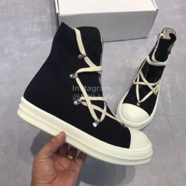 Rick Owens Fashion High Top Canvas Shoes For Men And Women