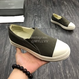 Rick Owens Fashion Casual Canvas Shoes For Men And Women Green