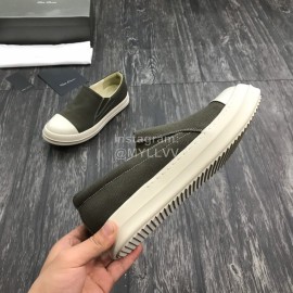 Rick Owens Fashion Casual Canvas Shoes For Men And Women Green