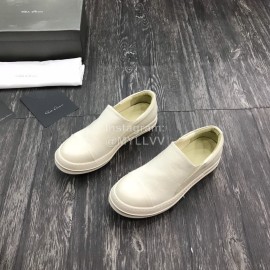 Rick Owens Fashion White Casual Canvas Shoes For Men And Women 
