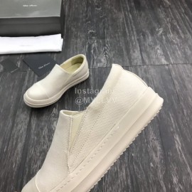 Rick Owens Fashion White Casual Canvas Shoes For Men And Women 