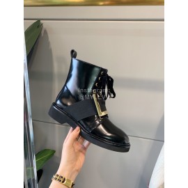 Roger Vivier Autumn Winter Fashion Black Leather Martin Boots For Women 